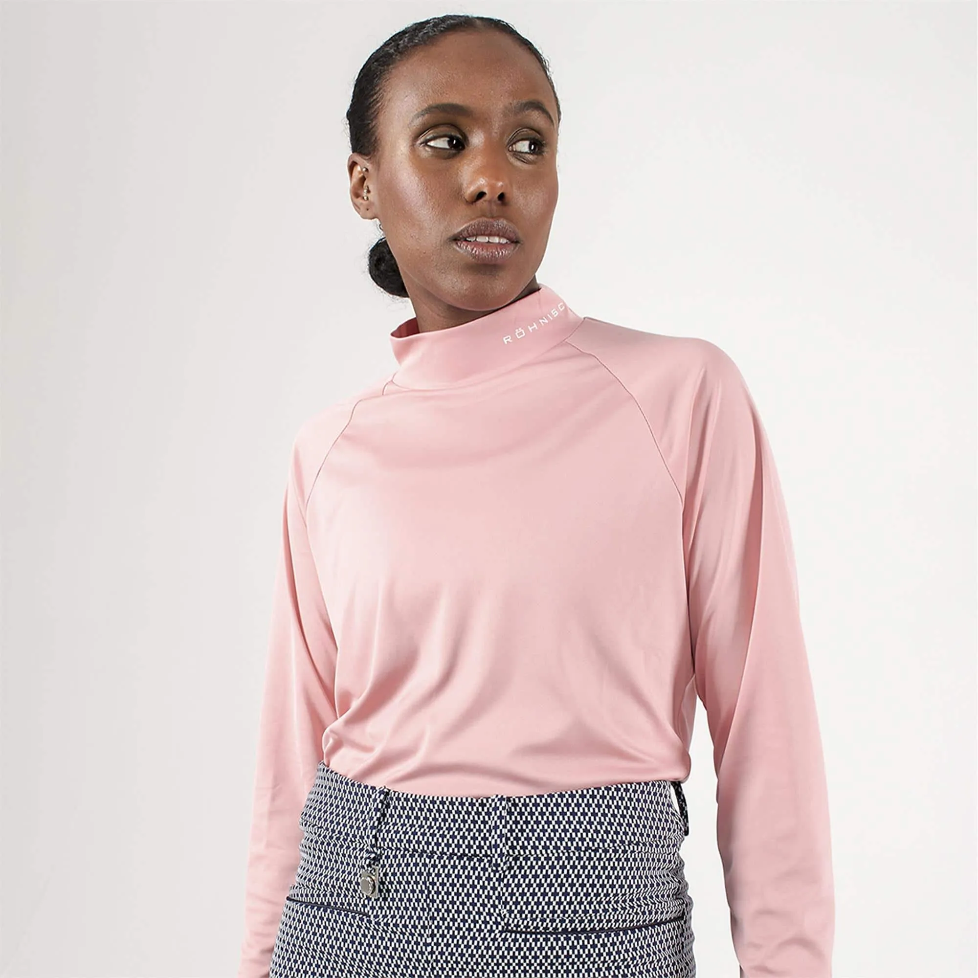 Rohnisch Addison Long Sleeve Polo Rose