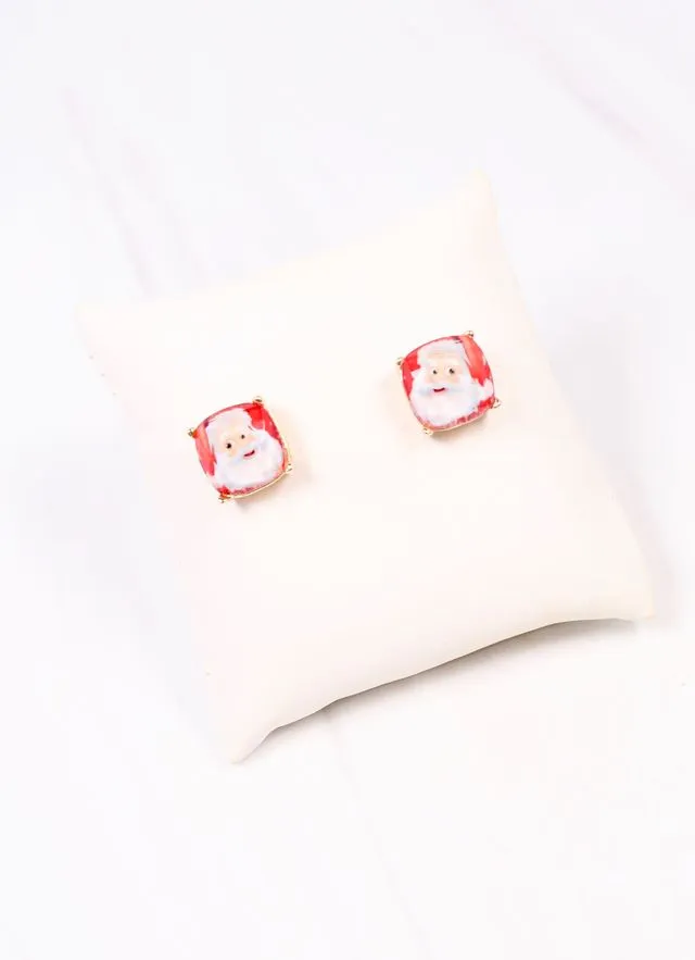 Santa Stud Earring RED