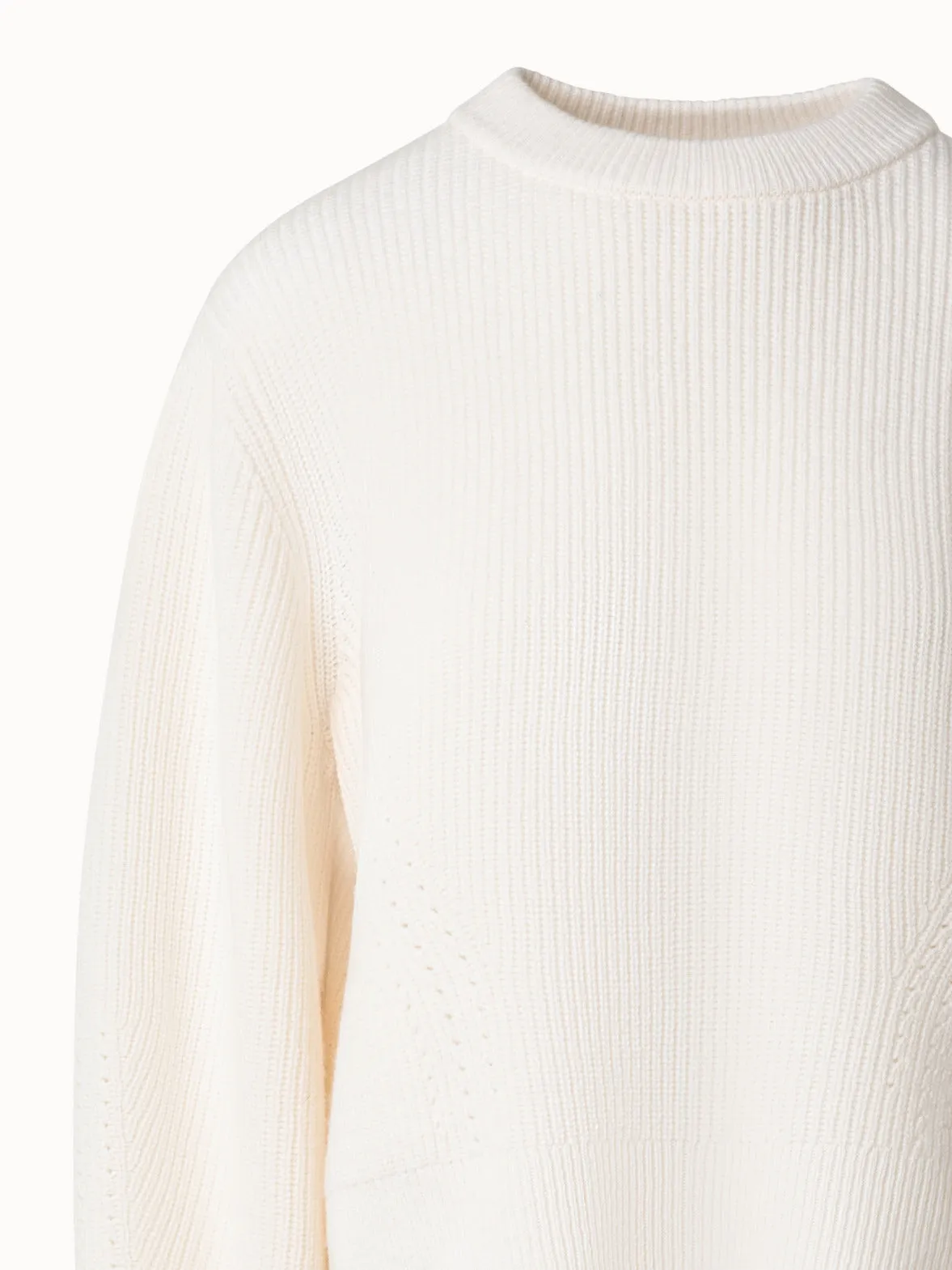 Short Wool Cashmere Knit Sweater