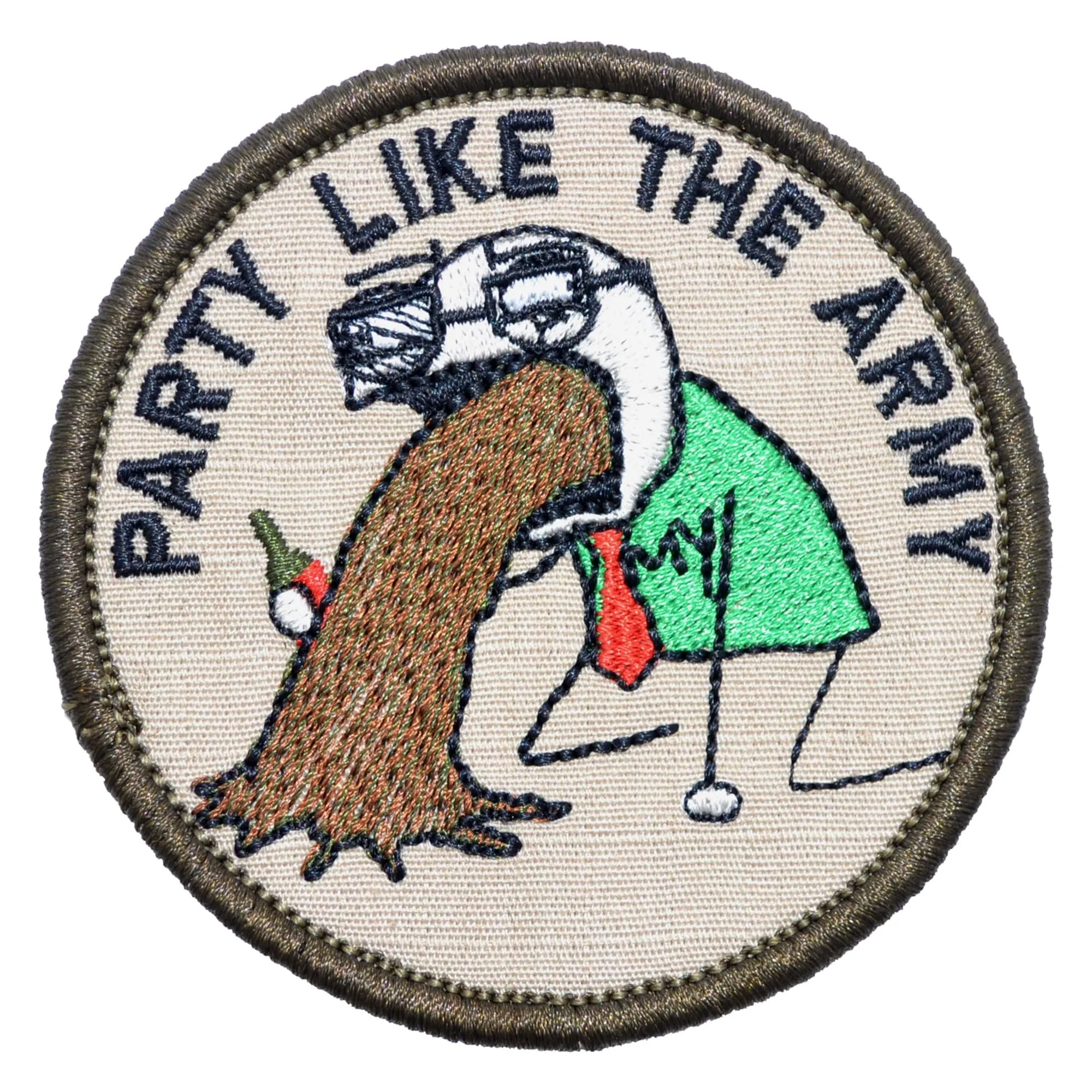 Sketch's World  Officially Licensed - Party Like The Army - 3 in Round Patch