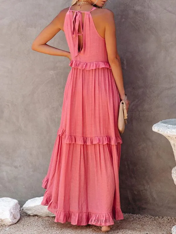 Sleeveless Ruffle Maxi dress