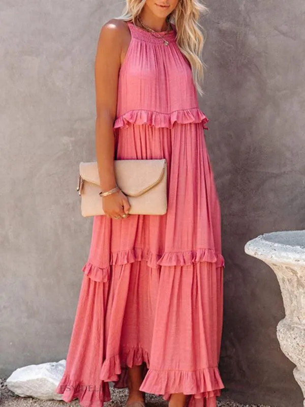 Sleeveless Ruffle Maxi dress