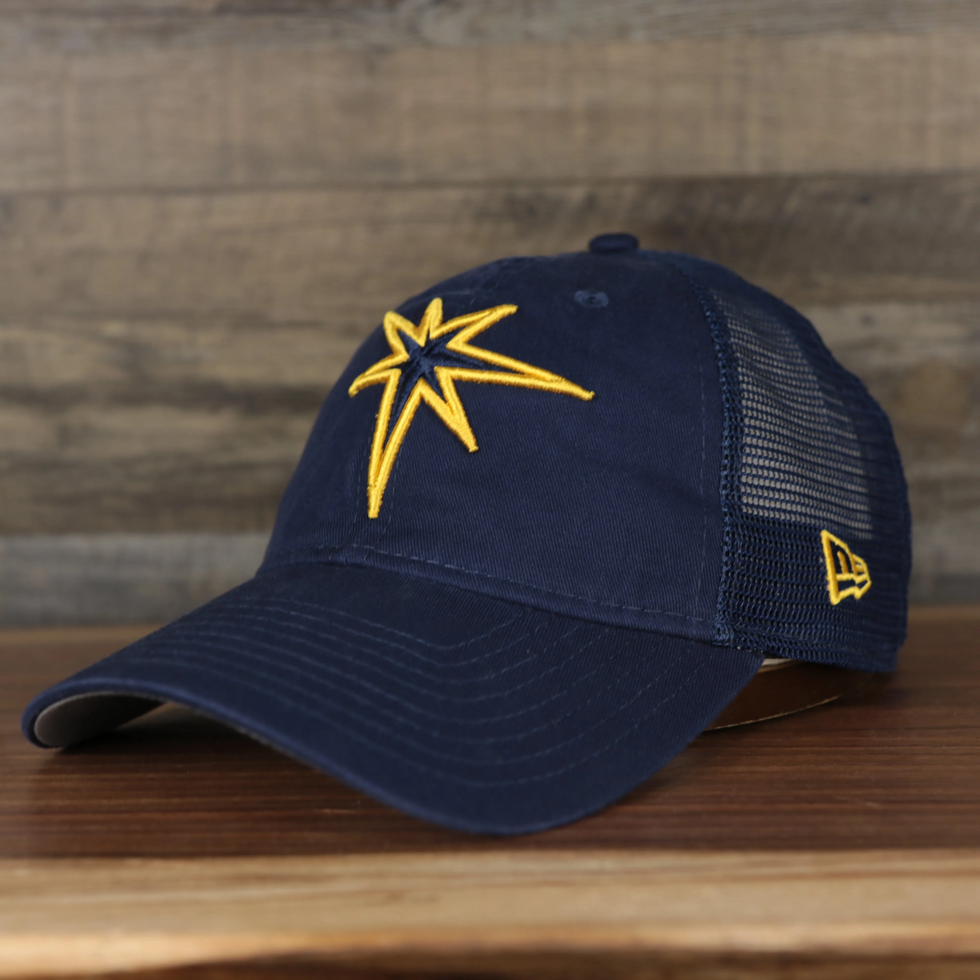 Tampa Bay Rays 2022 MLB Batting Practice On-Field Spring Training 9Twenty Trucker Dad Hat