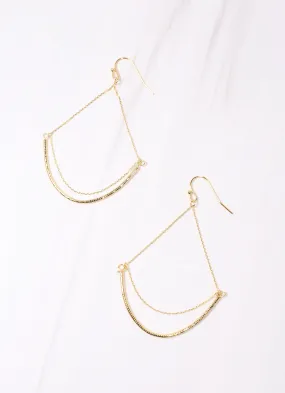 Tania Curved Bar Earring GOLD