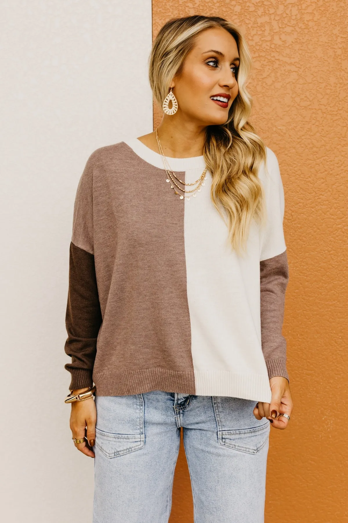 The Esme Relaxed Color Block Sweater