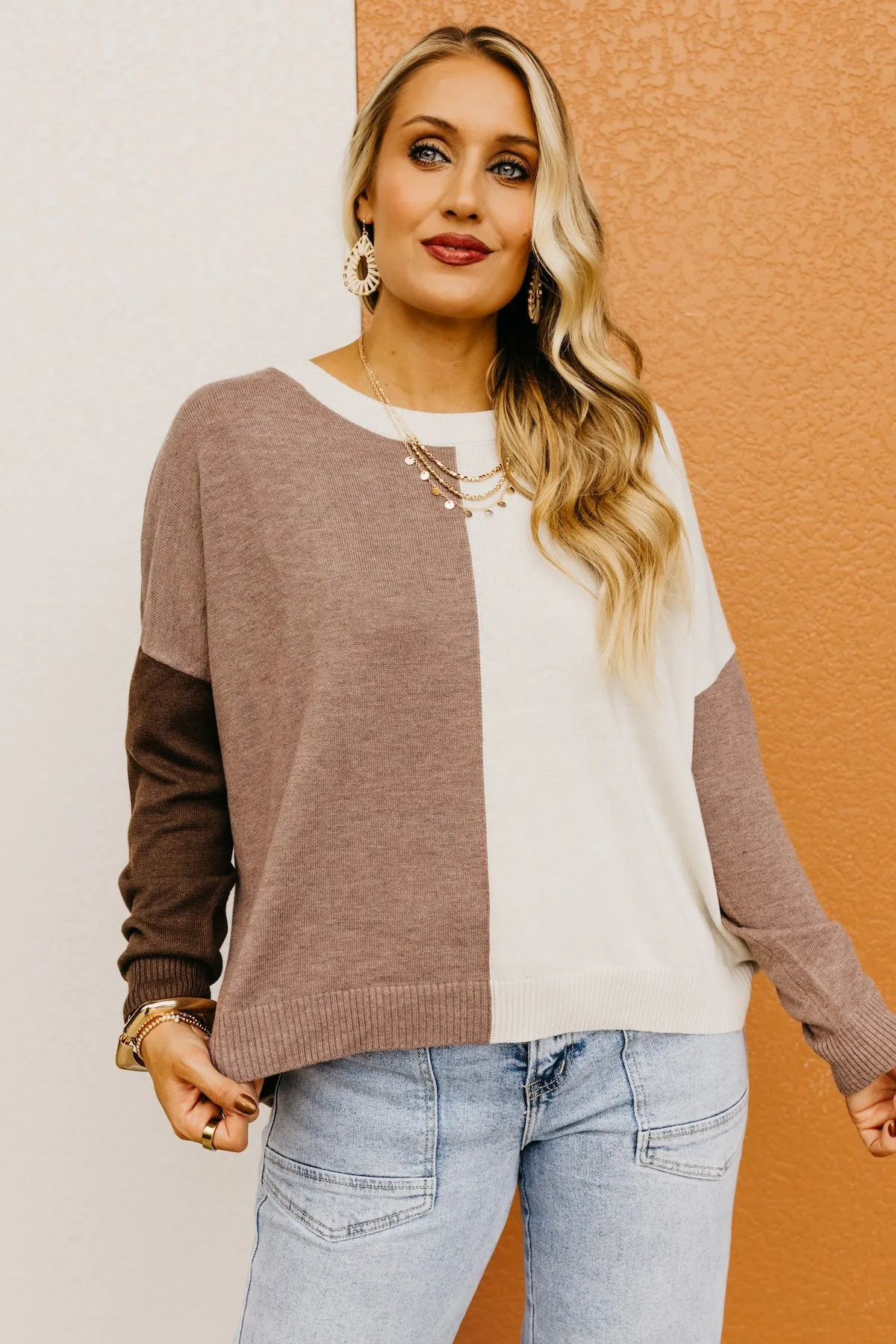 The Esme Relaxed Color Block Sweater