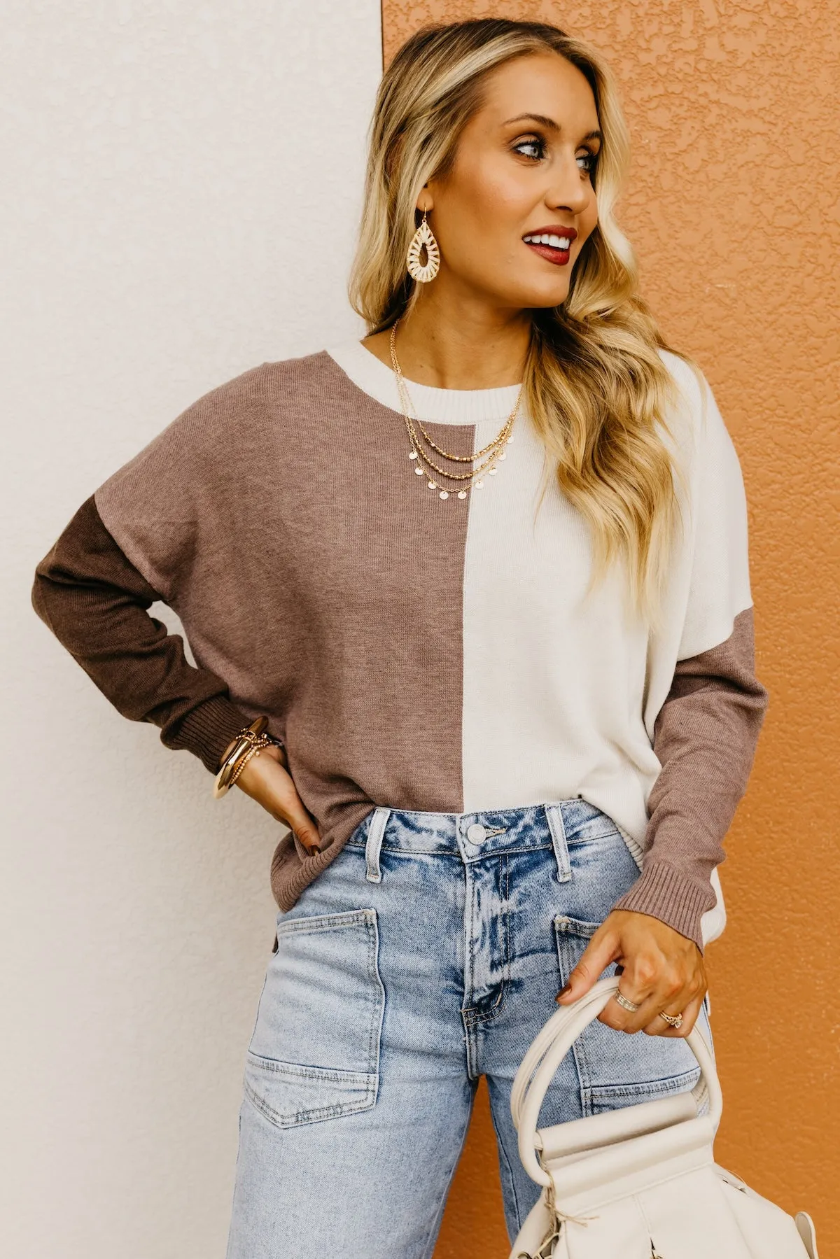 The Esme Relaxed Color Block Sweater