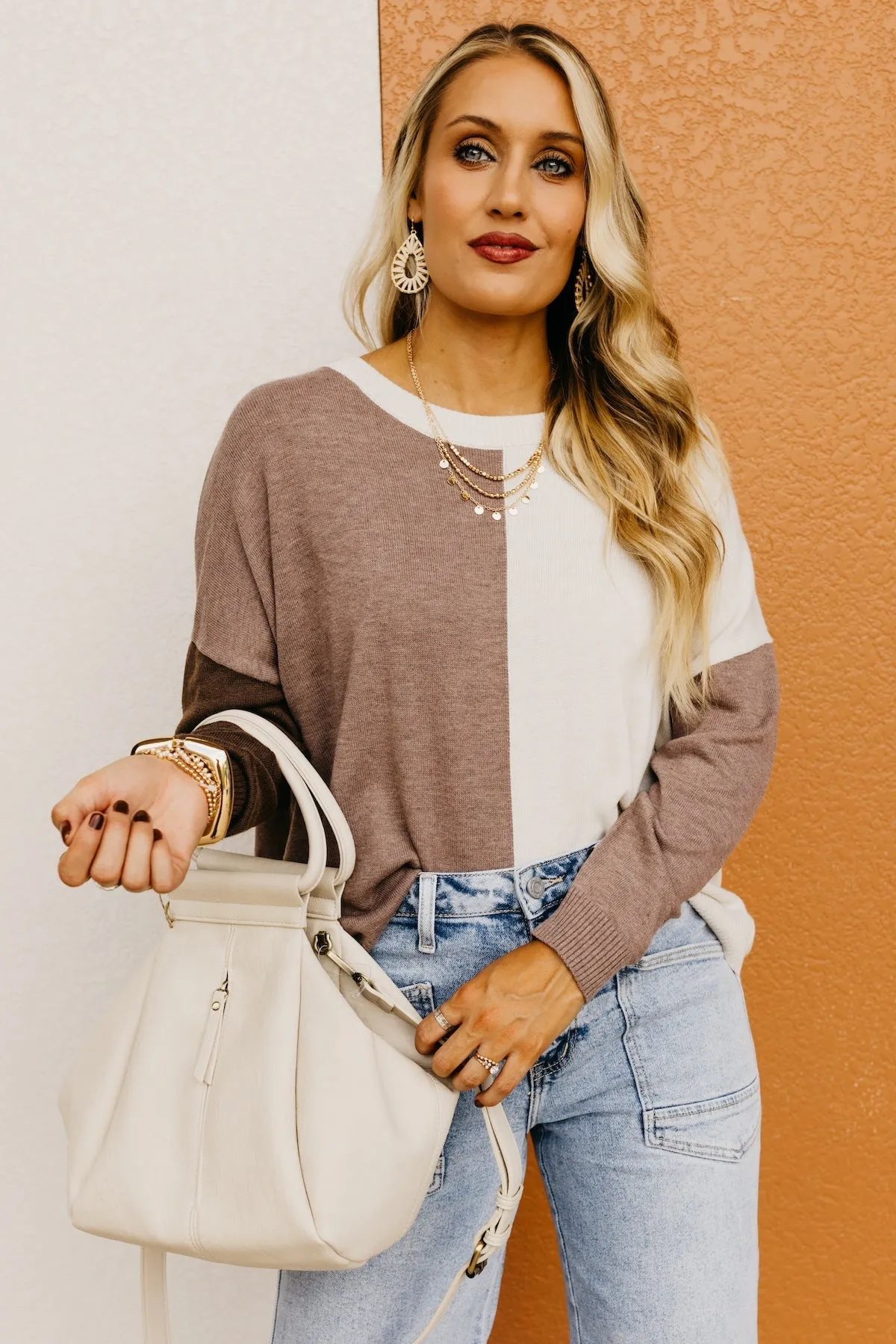 The Esme Relaxed Color Block Sweater