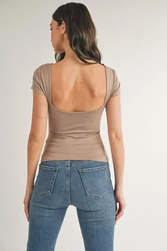 Thea Open Back Tee