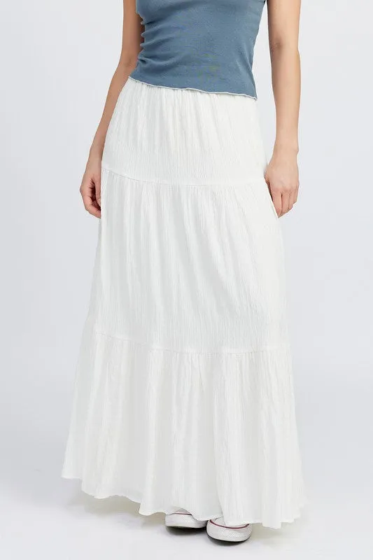 TIERED MAXI SKIRT