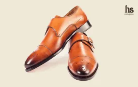 Toecap Derby Monk with perforations in Toecap