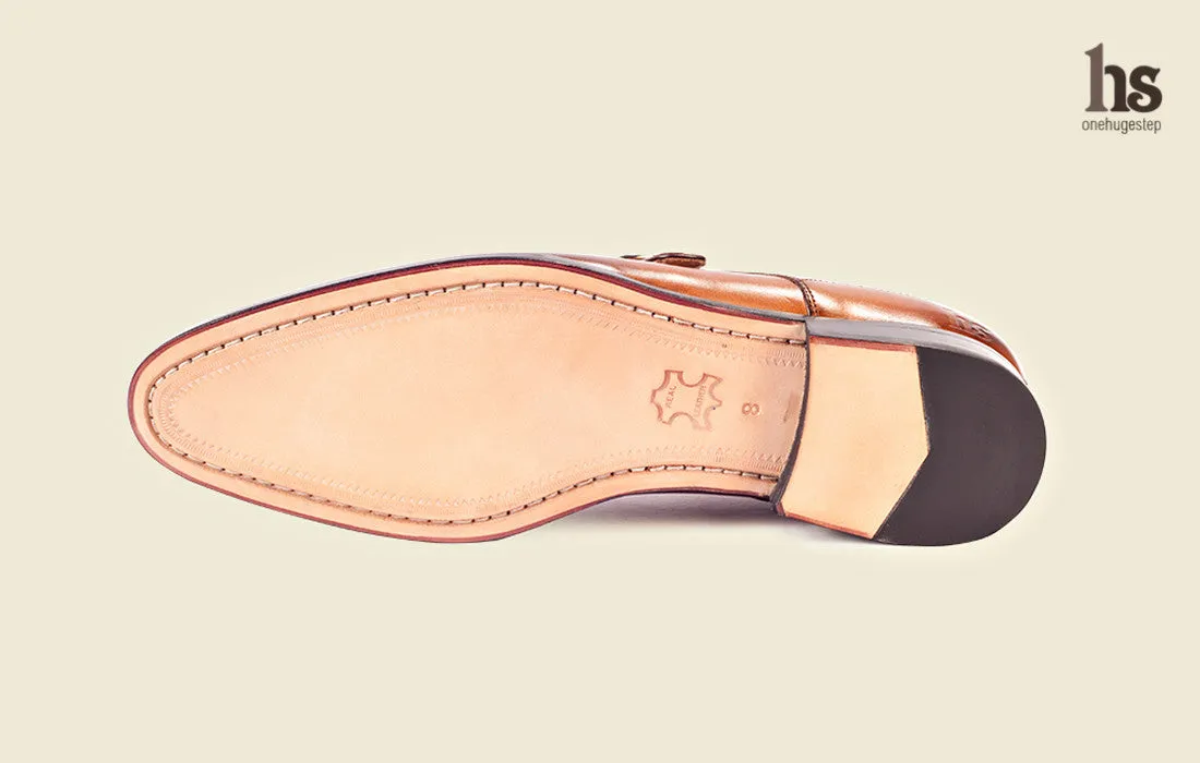 Toecap Derby Monk with perforations in Toecap