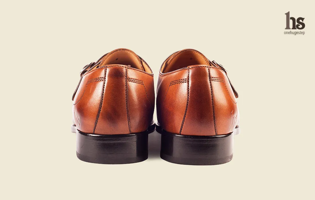 Toecap Derby Monk with perforations in Toecap