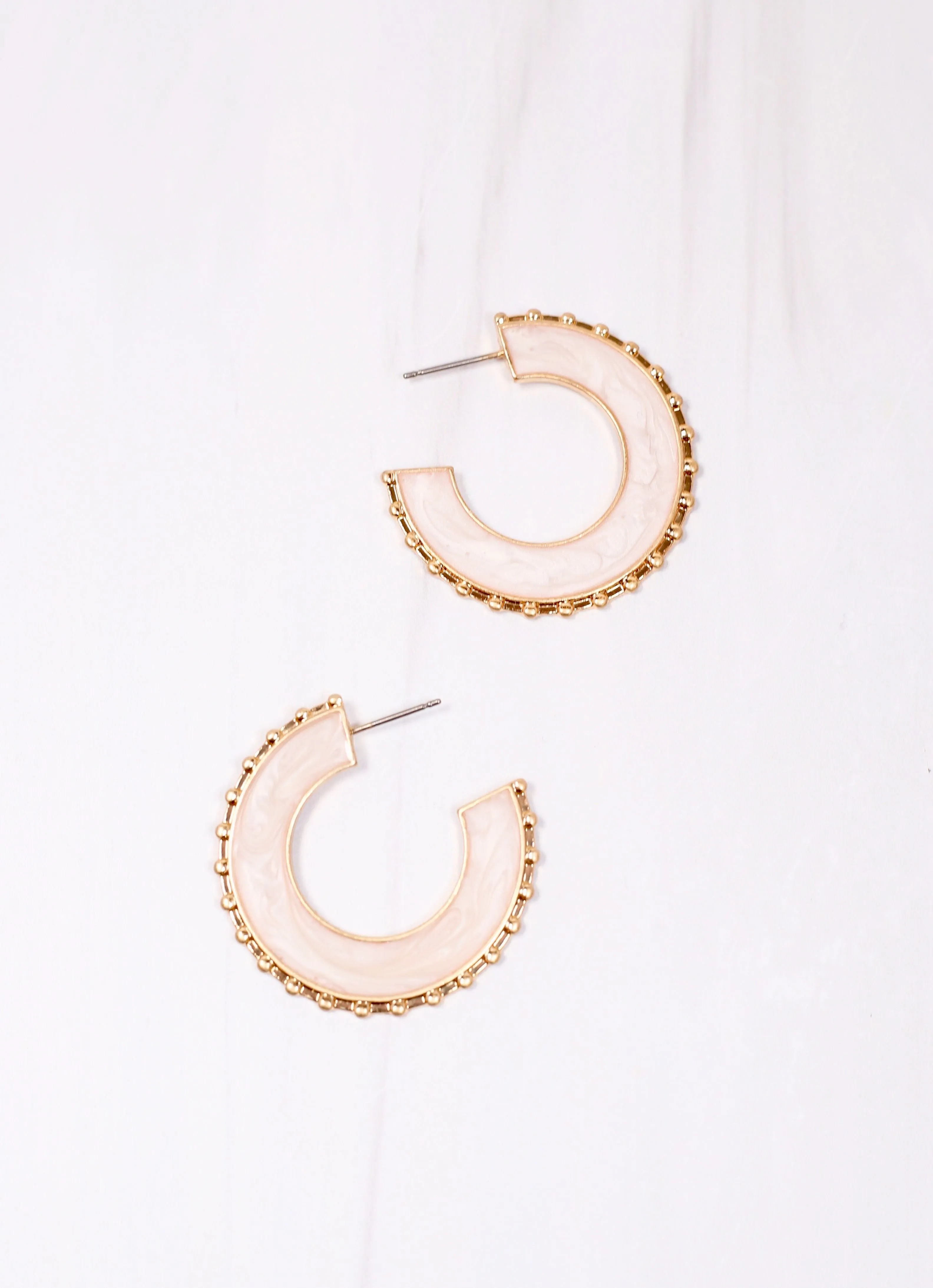 Trenton Hoop Earring IVORY