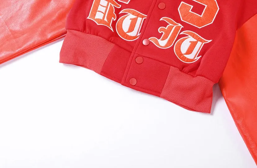 VS varsity jacket | red