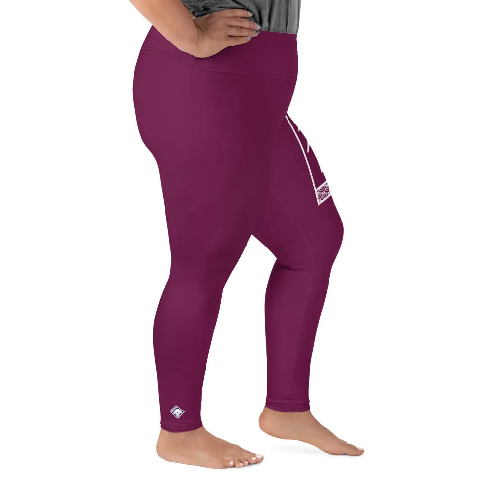 Women's Plus Size Yoga Pants Workout Leggings For Jiu Jitsu 013 - Tyrian Purple