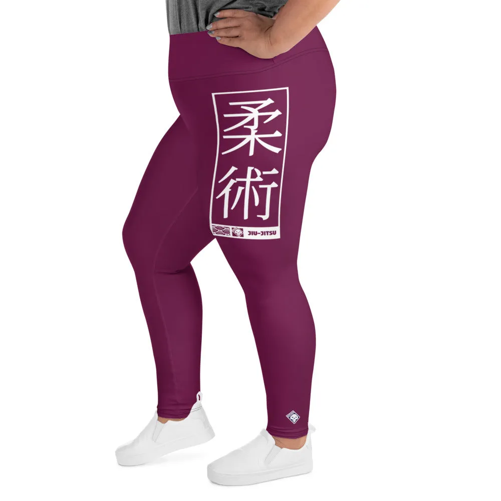 Women's Plus Size Yoga Pants Workout Leggings For Jiu Jitsu 013 - Tyrian Purple