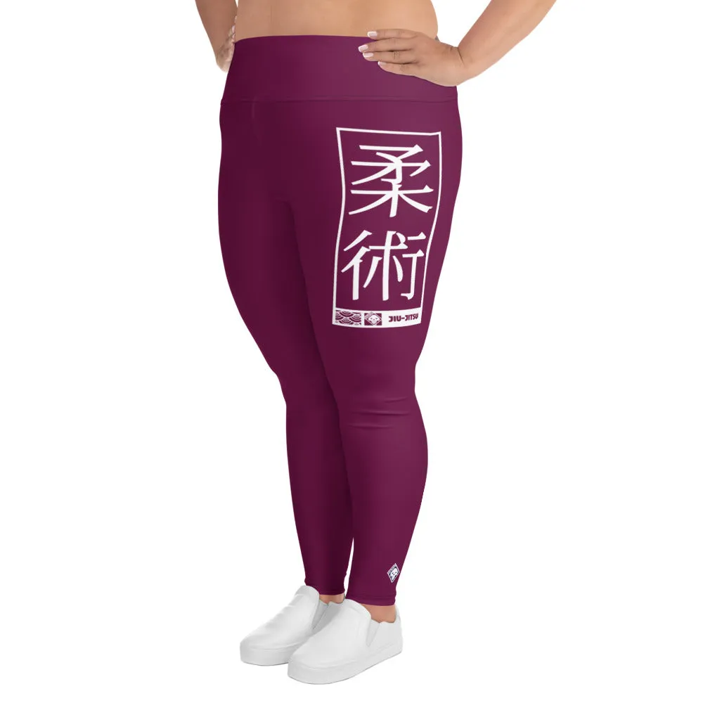 Women's Plus Size Yoga Pants Workout Leggings For Jiu Jitsu 013 - Tyrian Purple