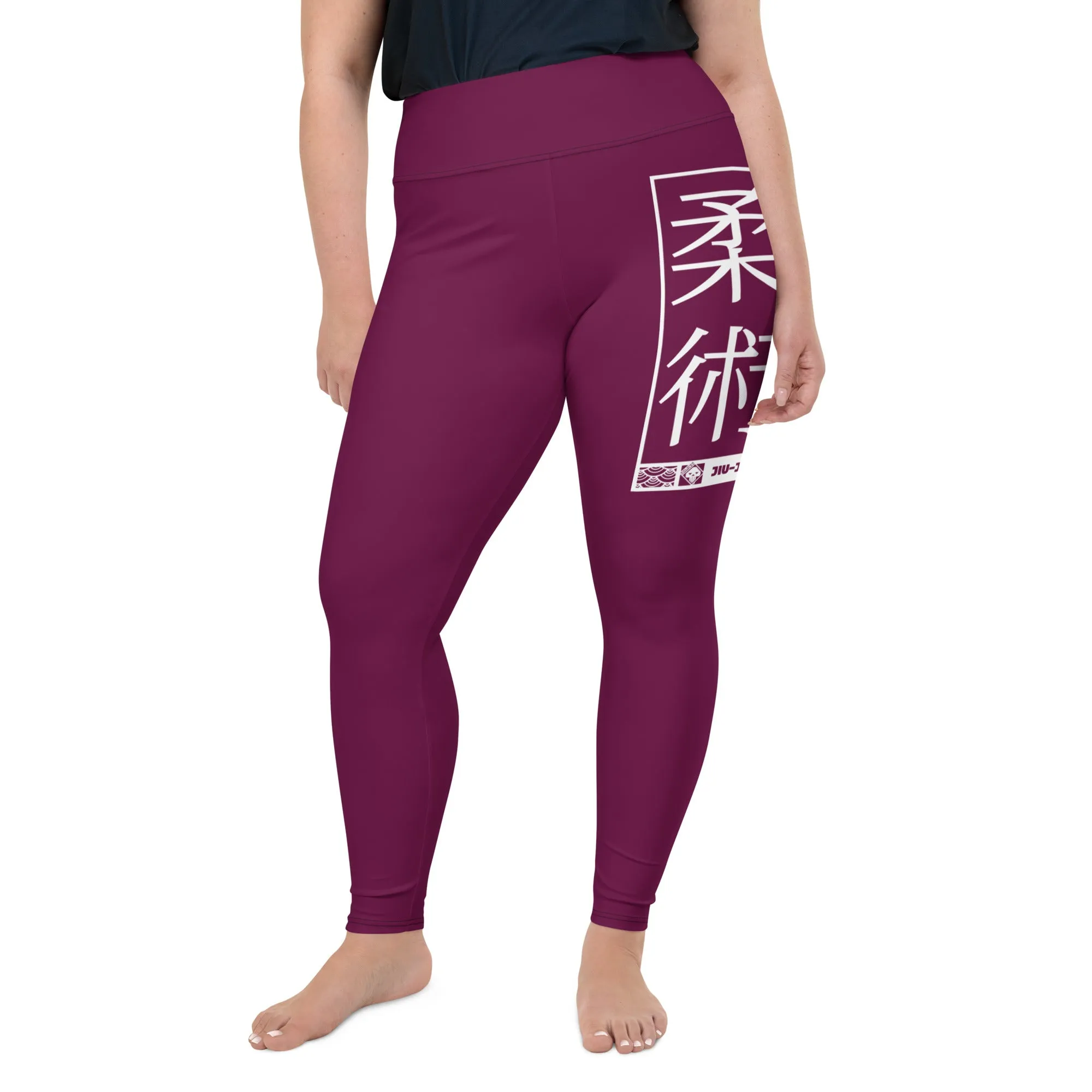 Women's Plus Size Yoga Pants Workout Leggings For Jiu Jitsu 013 - Tyrian Purple