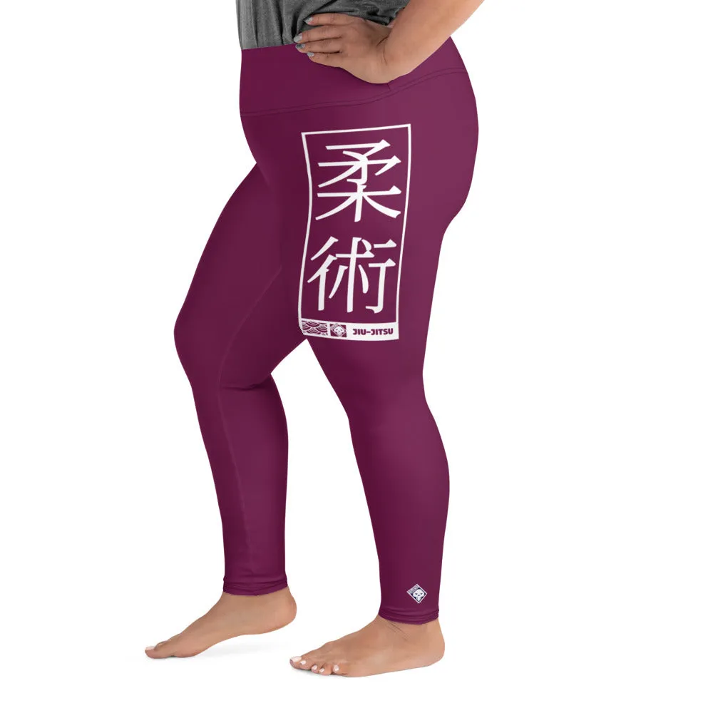 Women's Plus Size Yoga Pants Workout Leggings For Jiu Jitsu 013 - Tyrian Purple