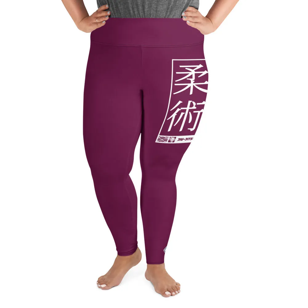 Women's Plus Size Yoga Pants Workout Leggings For Jiu Jitsu 013 - Tyrian Purple