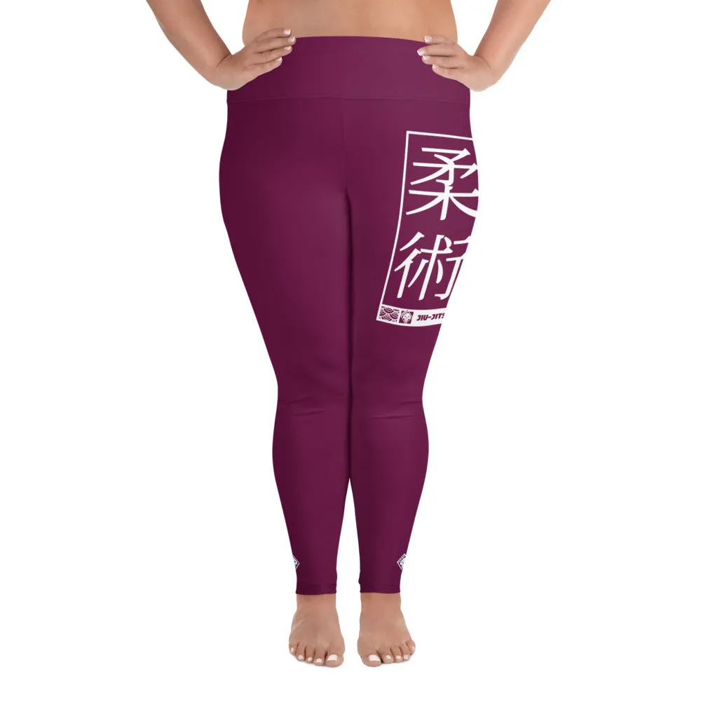 Women's Plus Size Yoga Pants Workout Leggings For Jiu Jitsu 013 - Tyrian Purple