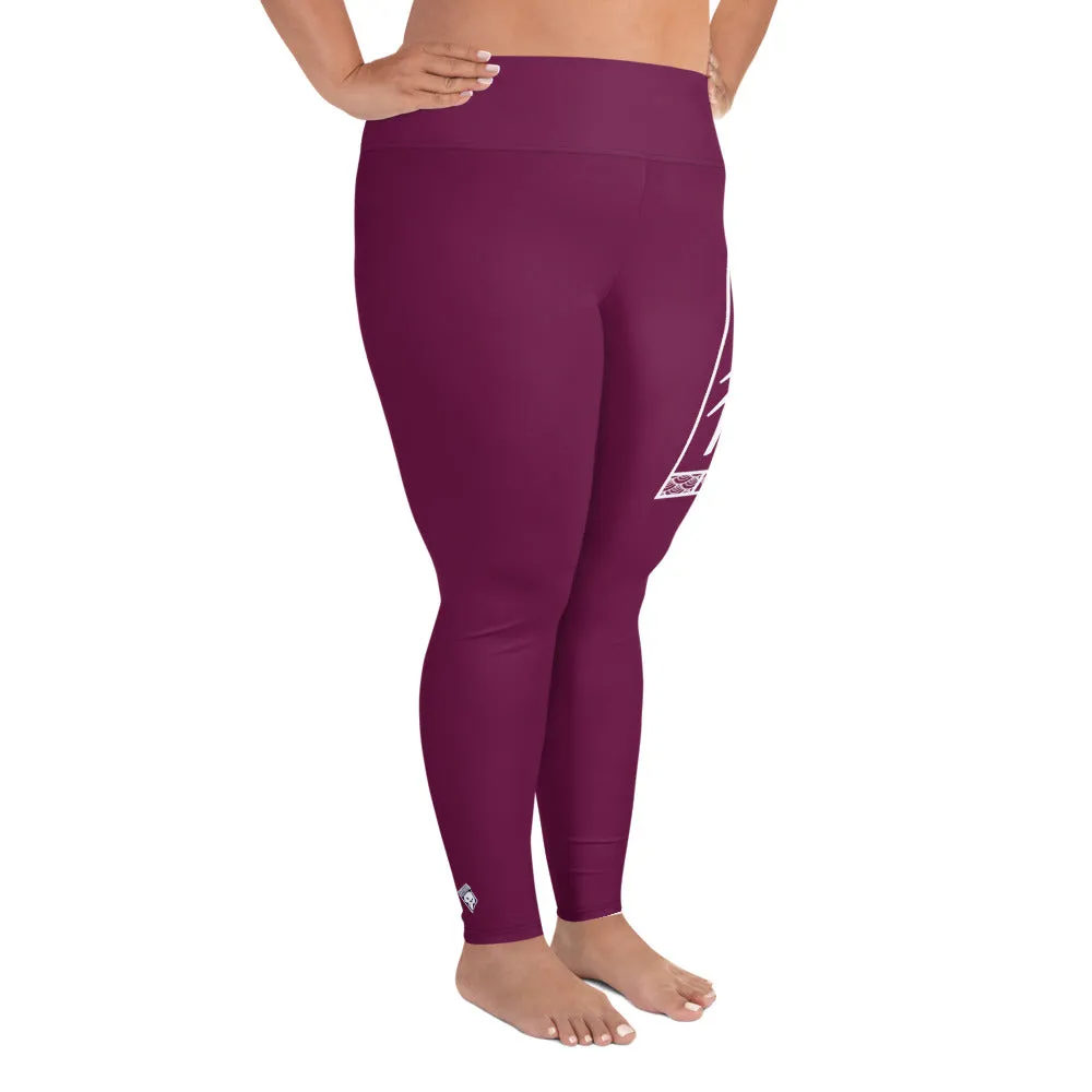 Women's Plus Size Yoga Pants Workout Leggings For Jiu Jitsu 013 - Tyrian Purple