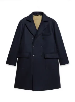 Woven Wool Blend Double Breasted Coat